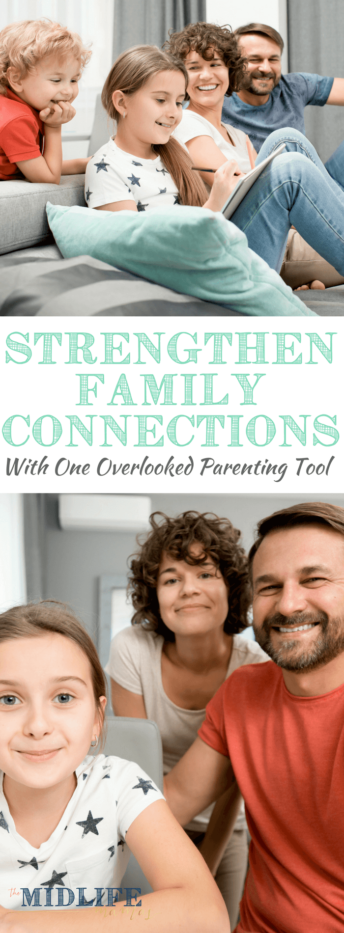 As our children grow up, it gets harder to find ideas and activities to foster strong family connections. But this idea for a family meeting that parents can use to build a strong family connection that lasts and lasts! #familyconnection #familymeeting www.themidlifemamas.com