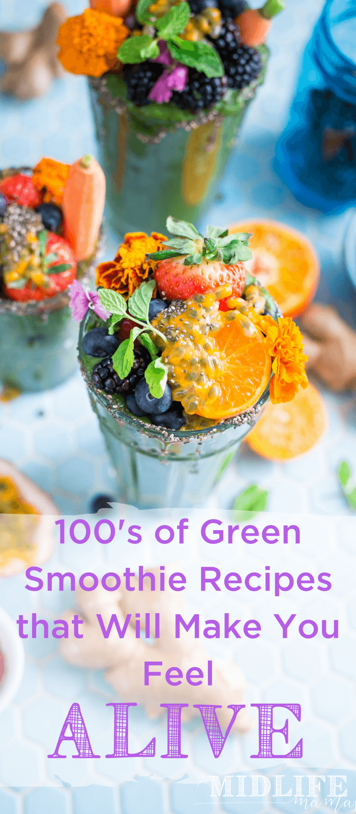 A green energy smoothie is a great part of a healthy day. Right here in one place you will find one million green energy smoothie recipes that you can create all on your own. Crazy, right? www.themidlifemamas.com