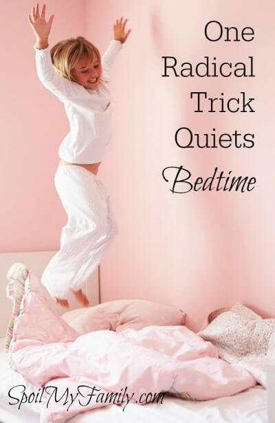What do you do when the bedtime routine isn't working? When we were in a "down," this simple hack did the trick! www.spoilmyfamily.com