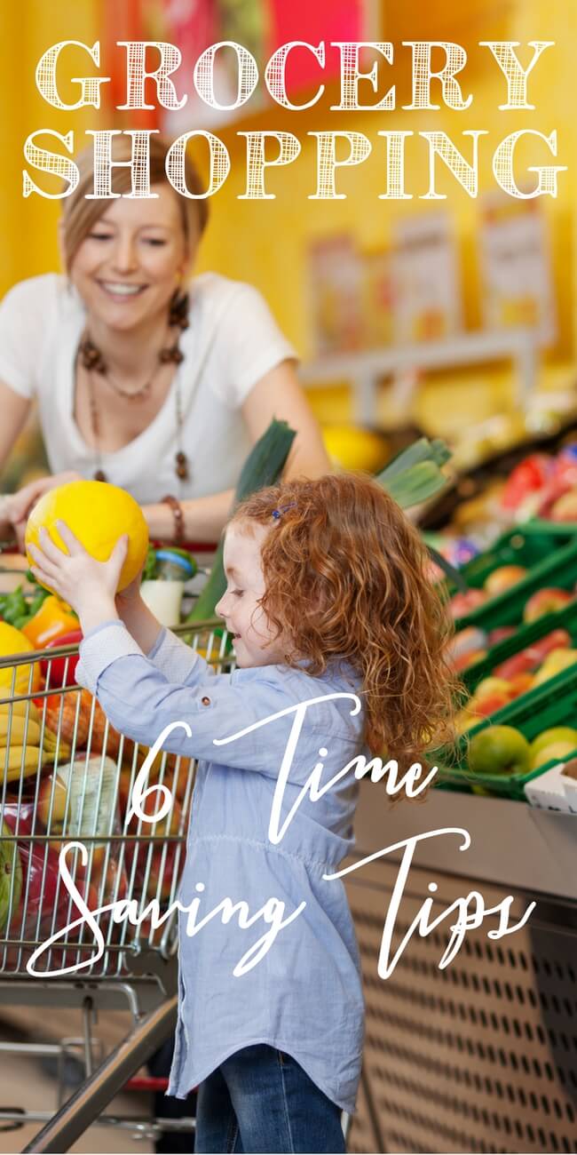 Here are six simple tips to save time grocery shopping - and they are really easy and work! www.spoilmyfamily.com