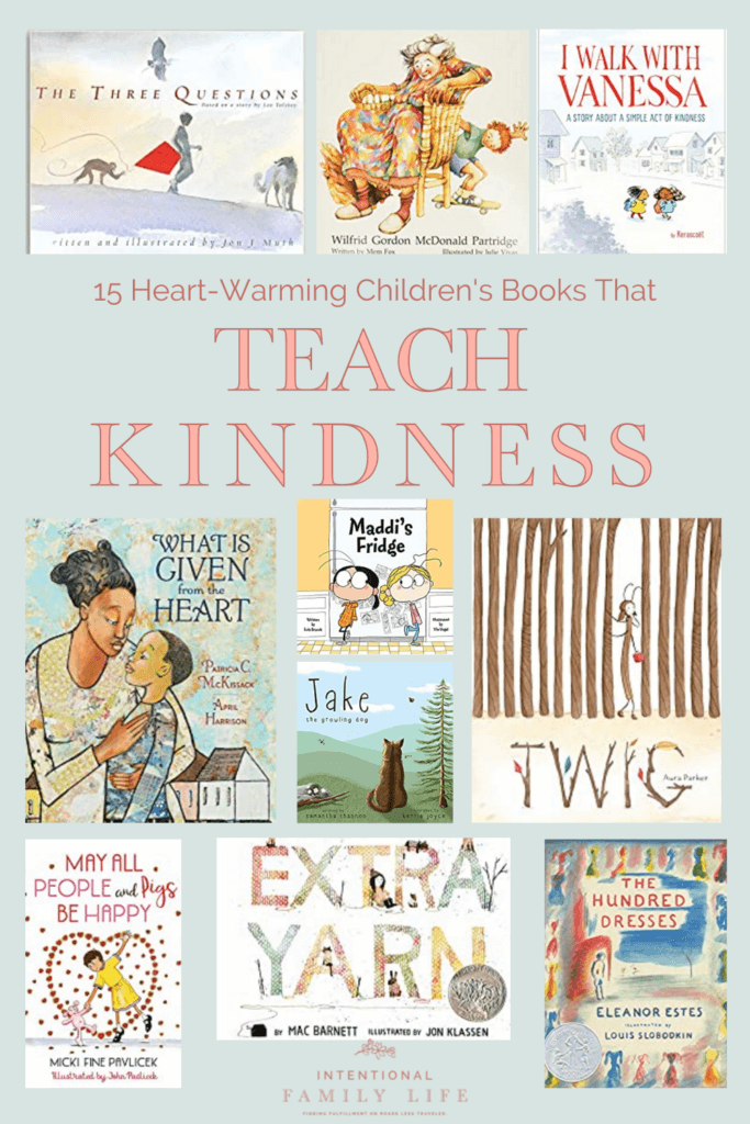 Collage of picture books for children about kindness