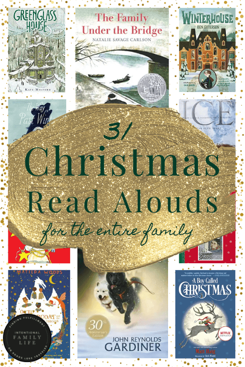 a collage of Christmas chapter books for the whole family