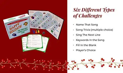 Christmas Carols & Songs Game - Includes the best and and most popular Christmas carols and songs in one great board game. Add it to your collection of Christmas party games!