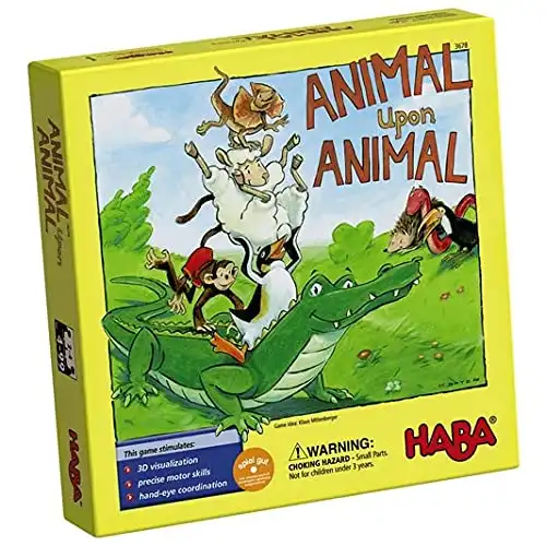 HABA Animal Upon Animal - Classic Wooden Stacking Game Fun for The Whole Family (Made in Germany)
