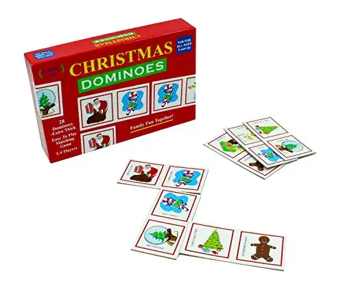 Christmas Dominoes | A Fun Christmas Party Game - The Original and Classic Christmas Dominoes Game with Christmas Themed Pieces for a Fun-Filled Christmas Party