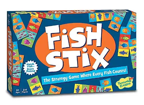 Peaceable Kingdom Award Winning Fish Stix Matching Tile Game for Kids