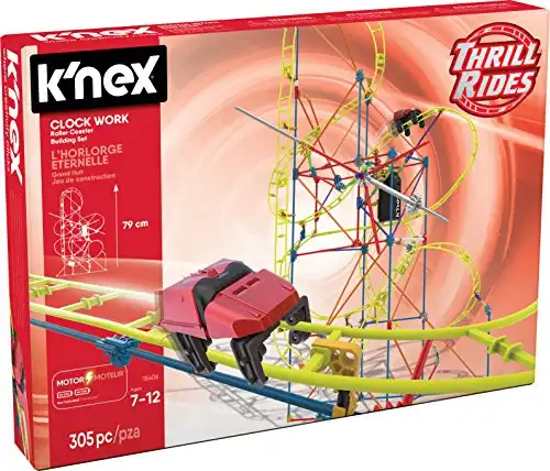K'NEX Thrill Rides - Clock Work Roller Coaster Building Set – 305 Pieces – For Ages 7+ Engineering Education Toy