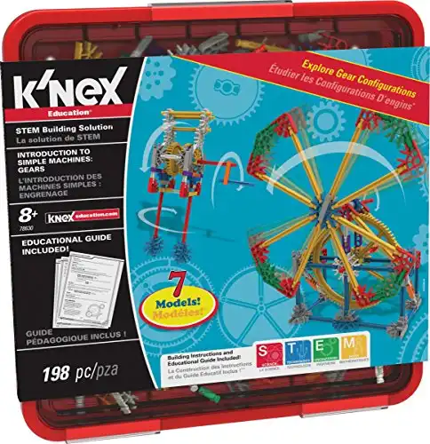 K'NEX Education - Intro to Simple Machines: Gears Set – 198 Pieces – Grades 3-5 – Engineering Education Toy