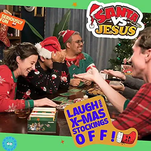 Santa VS Jesus The Epic Party Card Game|Adult Board Games Card Games for Christmas Holidays Party Family Games|Top 10 Best Board Games 2020|Christmas Gift for Kids Children Teens Adult