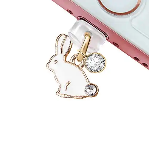 Tiny Rabbit Pendant USB Charging Port Anti Dust Plug (iPhone)