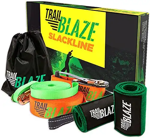 Trailblaze Slackline Kit with Tree Protectors & Training Line